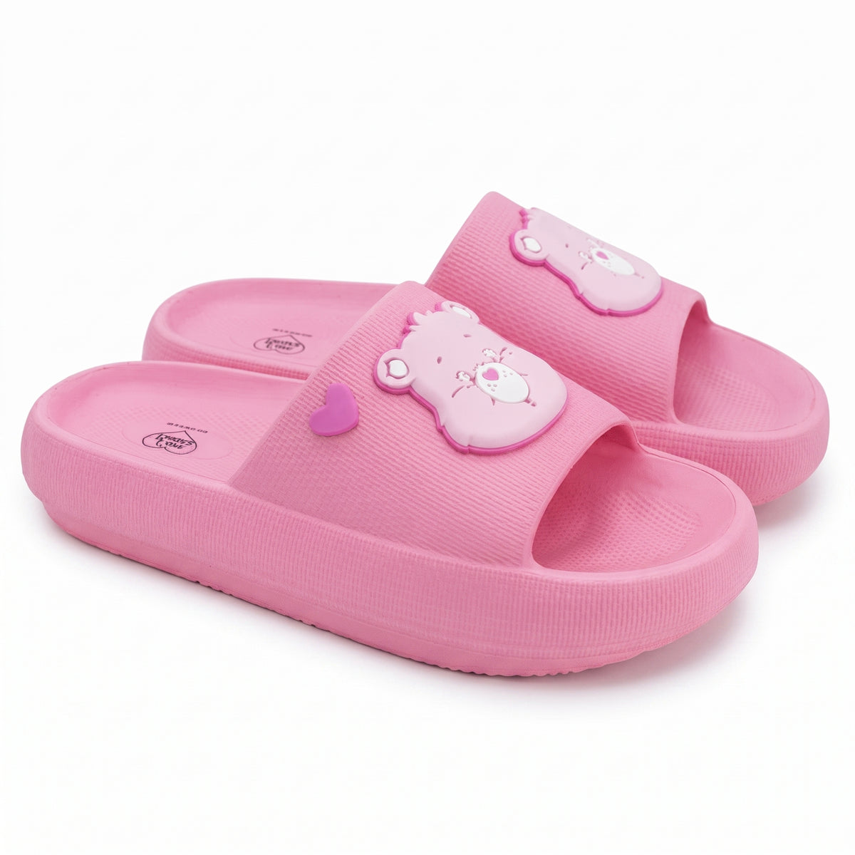 Sandalias de Ositos Cariñositos en color rosa para niña, vista lateral