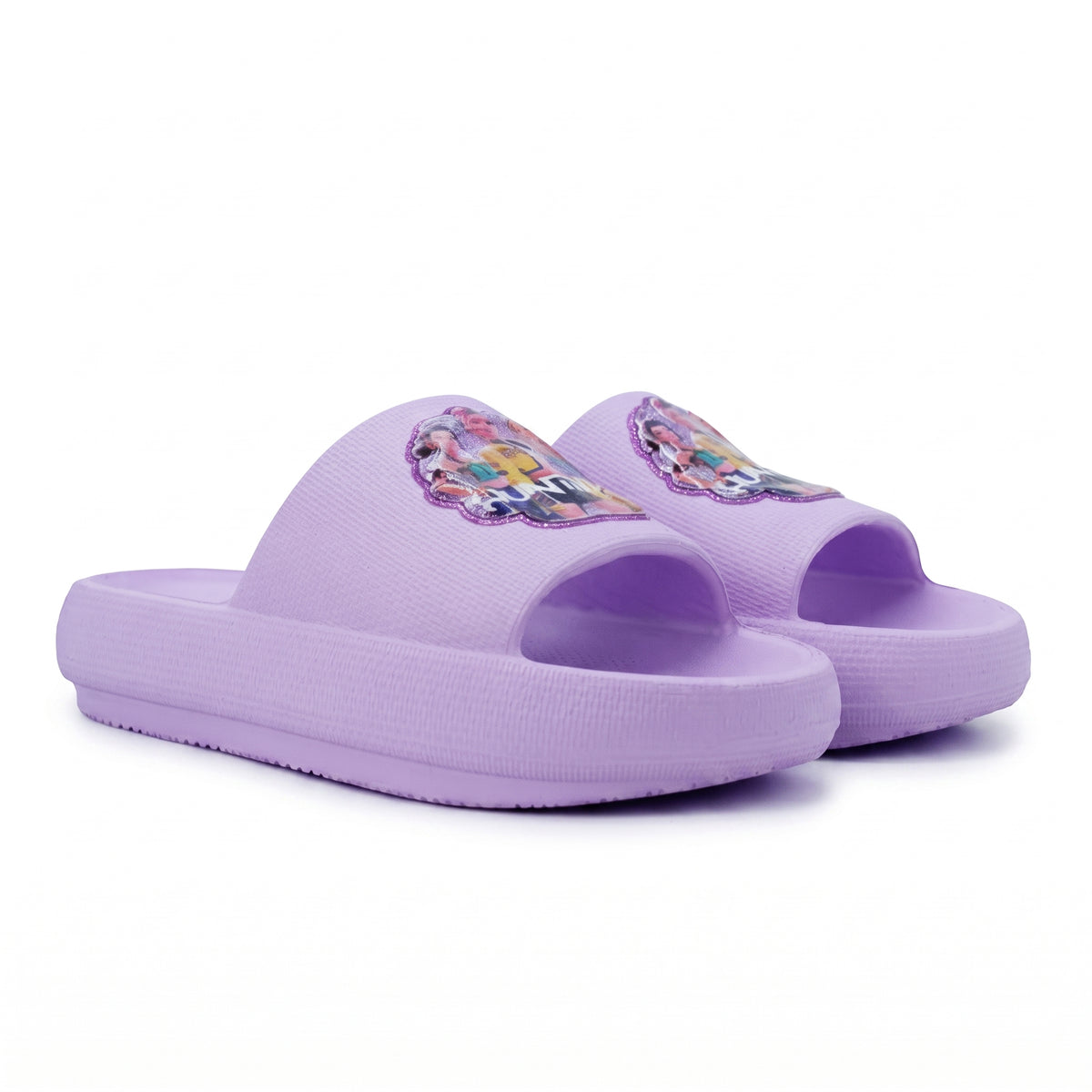Sandalias de Guerreras K-Pop en color lila para mujer, vista lateral