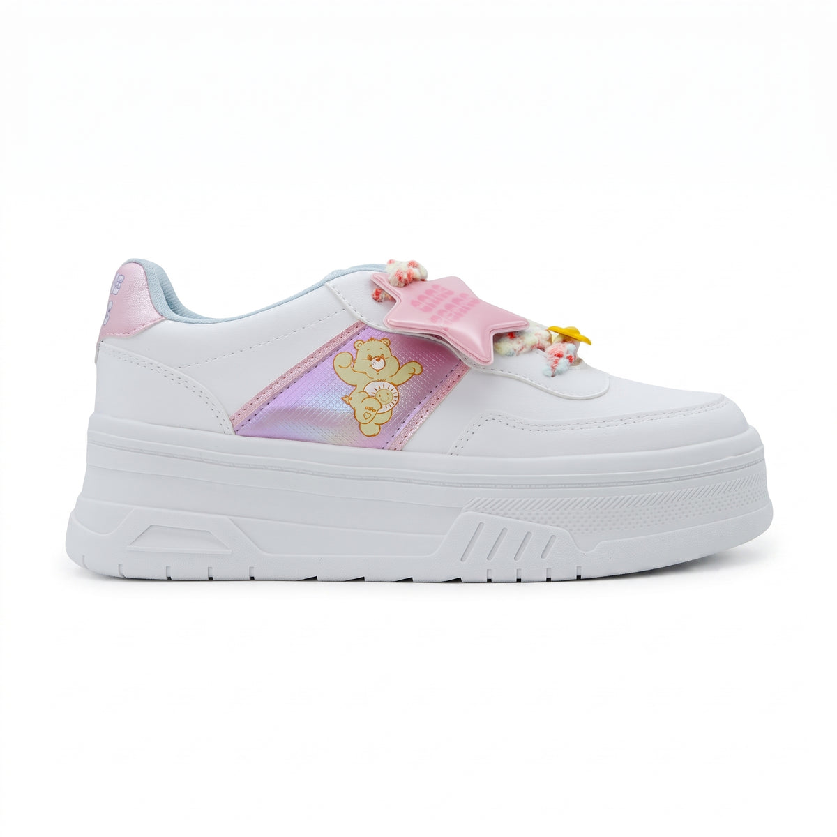 Tenis de Ositos Cariñositos en color blanco para mujer, vista posterior