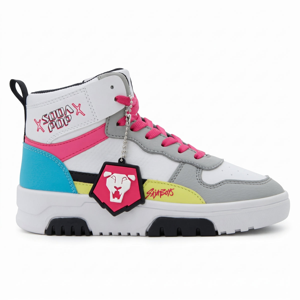 Tenis de Guerreras K-Pop en color blanco para mujer, vista de tres cuartos